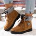 Women's Winter Snow Boots - Fleece Lined Ankle Boots With Non-Slip Sole, Warm & Comfortable For Cold Weather_desvips.com