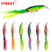 Lure Bait Long Distance Casting Colorful Simulation Squid Bait 23cm/38g With Beard Sea Fishing Bait Fishing Gear_desvips.com