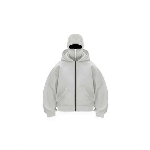 Winter Double Hoodie Sweatshirt With Zip And Pocket Windproof Warm Sports Jacket Men Casual Hooded Coat_desvips.com