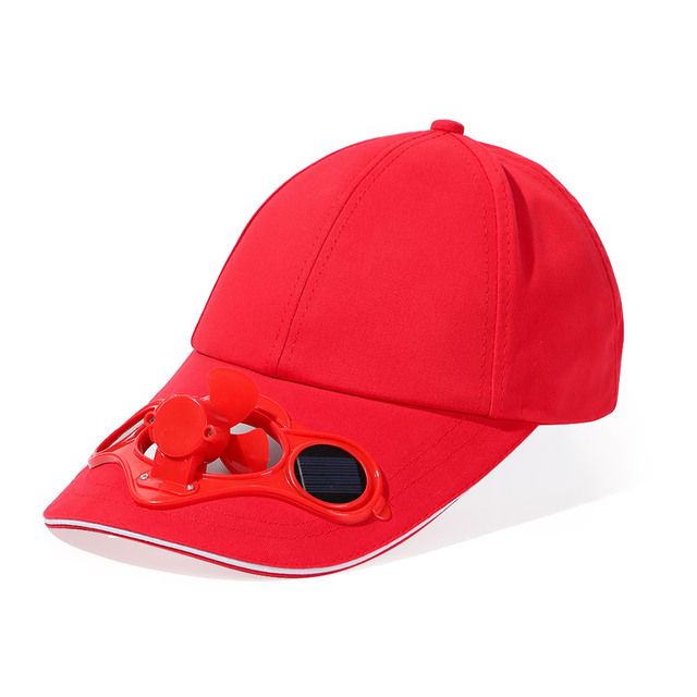 Novelty Solar Fan Cap - Sporty Cooling Baseball Hat_desvips.com