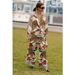 Women's Clothing new long sleeved leisure vacation two piece suit INS loose printed pocket solid suit_desvips.com