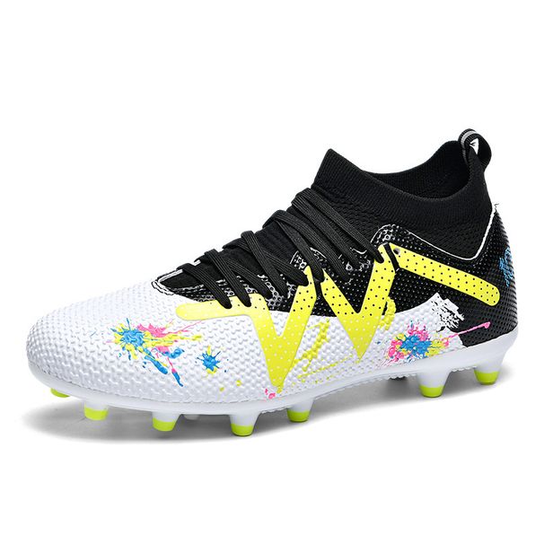 Neymar 15 New Avocado Graffiti Color Scheme Unisex Student AG Long-studded Youth TF Turf Soccer Shoes_desvips.com