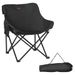 Campingstuhl Faltbarer Gartenstuhl Mit Seitentasche, Stahlbeine, Klappsessel Mit Tragetasche Für Pool, Strand, Oxford, Schwarz_desvips.com