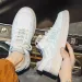 Men's Chinese Style Paisley Print Low Top Sneakers Green Beige Casual Fashion Shoes 39-44_desvips.com