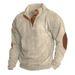 Autumn Winter New Men's Outdoor Jacket Corduroy Casual Stand Collar Long Sleeve Sweatshirt_desvips.com
