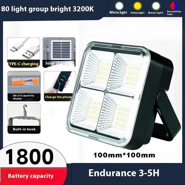 Durable Small Mobile Solar Super Bright Rechargeable Home Warehouse Outdoor Camping Lighting LED Emergency_desvips.com