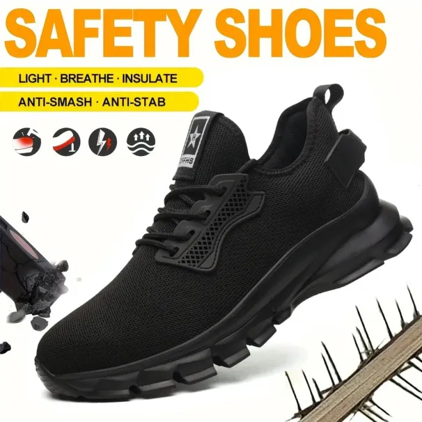 Soft Comfortable Shock Puncture Resistant And Breathable Safety Shoes 250402_desvips.com