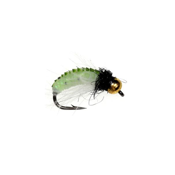 5 Pcs Green Leafhopper Nymph Fly Hooks Lure Fly Fishing, Hand-Tied Feather Fly Lures, Artificial Insect Lures For Fishing_desvips.com