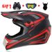 Electric helmet Men's full cover racing motorcycle helmet Mountain downhill helmet glove goggles_desvips.com