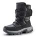 Men's & Women's Waterproof Snow Boots Winter Hiking Shoes With Plush Lining, Non-Slip TPR Sole For Outdoor Activities (Black/White/Gray)_desvips.com