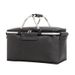 Outdoor Insulation Basket Aluminum Foil Thick Picnic Basket Oxford Cloth Folding Picnic Bag Insulation Box Ice Bag Ice Basket_desvips.com