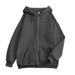 Solid Color Plain Sweatshirt Ins Style Loose Zipper Thickened Hooded Jacket_desvips.com