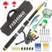 Cross-Border Sea Lure Full Combination Hard Soft Bait Reel Retractable Fishing Rod Beginner Set Complete_desvips.com