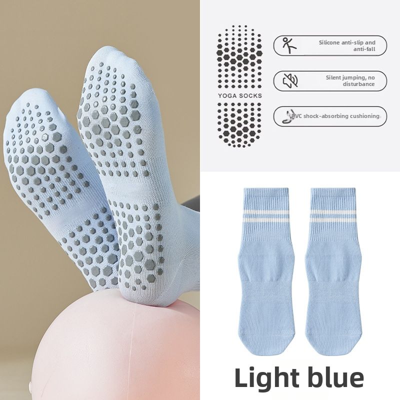 Women's Non-Slip Yoga Socks Pilates Dance Long Socks Thin Silicone Spring Autumn Style Fitness Body Building Sports_desvips.com