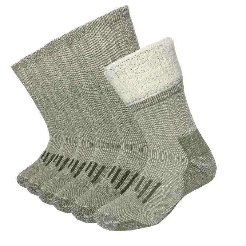 3 Pairs Warm Long Autumn Winter New Wool Socks For Men And Women Comfortable Sock Construction_desvips.com