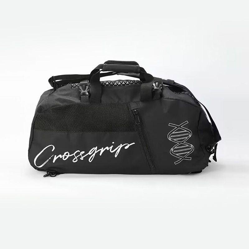 New Multifunctional Functional Style Gym Bag, Shoulder Crossbody Handheld Three-in-One Black Sports Breathable Canvas_desvips.com