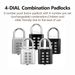 8-digit Combination Outdoor Button Waterproof Fixed Random Code Padlock Zinc Alloy Luggage Travel Smart Lock With No-Key Anti-theft_desvips.com