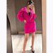 Women's Clothing Star Fashion Fluorescent Series Heavy duty Three dimensional Flower Decorated Short Suit Jacket_desvips.com