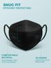 TOPMAX KN95 Face Masks 50 Pack 5-Ply Breathable Filter Efficiency≥95% Protective Cup Dust Disposable Masks Against PM2.5 Black_desvips.com