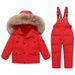 Premium Kids Down Jacket & Snowsuit Set – Warm Winter Coat For Boys & Girls (1-6 Years), 90% White Duck Down, Water-Resistant Polyester_desvips.com
