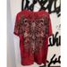 2025 New Short Sleeve Cross Skull Print T-Shirt Versatile Trendy Crew Neck Top_desvips.com