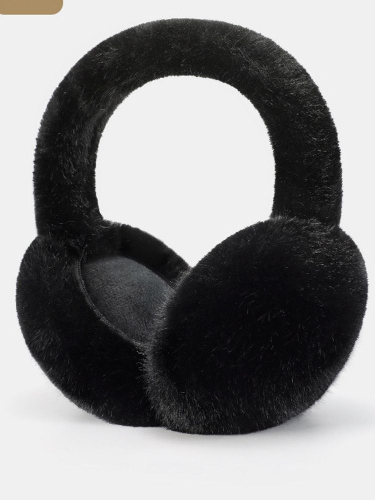 Autumn Winter Earmuffs Windproof Fleece Lined Foldable Warm Rabbit Fur Covers Plush Ear Muffs DEZ42_desvips.com
