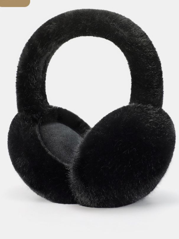 Autumn Winter Earmuffs Windproof Fleece Lined Foldable Warm Rabbit Fur Covers Plush Ear Muffs DEZ42_desvips.com