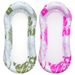 New Printed Inflatable Floating Row Foldable Backrest Swimming Ring Inflatable Floating Bed Water Lounge Chair Inflatable Net Floating Row_desvips.com