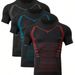 Men's Quick-Dry Workout T-Shirt, Slim Fit Breathable Gym Shirts With Graphic Print, Stretch Active Training Tee_desvips.com