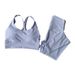 Women's Quick Drying Pilates Fitness Wear Set - Nude Feel Solid Color Shockproof Push up Sports Bra Yoga Training Outfit_desvips.com