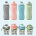 Large Capacity Outdoor Sports Multifunctional Silicone Folding Water Bottle Retractable Portable Handy Cup For Hiking_desvips.com