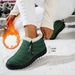 Women's Waterproof Snow Boots With Side Zipper - Lightweight Winter Shoes With Non-Slip PU Sole & Faux Fur Lining For Outdoor & Daily Wear_desvips.com