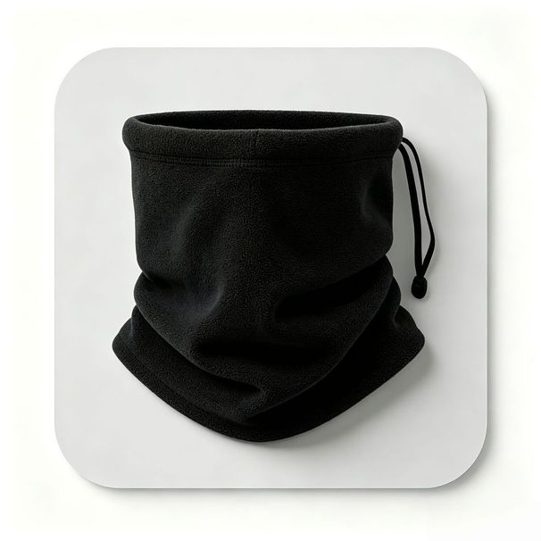 SportLife Soft Neck Warmer Gaiter Solid Color Drawstring Design Fleece Neck Gear For Cycling Can Also Be Used As A Mask_desvips.com
