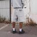 2025 High Street Trend Loose Shorts Sports Versatile Casual CD Plate Embroidered Sweatpants Men's Fashion Hot Sale_desvips.com