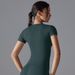 Women's Quick Drying Short Sleeve T-Shirt Yoga Wear Sports Cover up Top for Outdoor Running Training Fitness_desvips.com