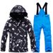 Koosspeak Children's Ski Suits, Girls' Winter Outdoor Windproof, Water-repellent, And Warm Thickened Ski Suits._desvips.com