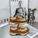Genuine Leather Mesh Breathable Forrest Gump Thick-Soled Casual Sneakers Height-Increasing Lace-Up White Shoes For Women_desvips.com