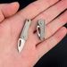 Mini Titanium Alloy Pocket Keychain, Portable And Creative Tool For Opening Packages, Sharp Folding Knife_desvips.com