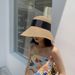 New Women's With UV Protection, Korean Style, Large Brim Beach Hat, Foldable Vintage Sun Protection Straw Hat_desvips.com