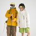 Guzi Yellow Women's Three-in-One Jacket National Standard Hard Shell Windproof Waterproof Two-Piece Set Outdoor Camping_desvips.com