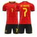 2026 World Cup Belgium Jersey 7 De Bruyne 9 Lukaku No. 11 Doku Football Kit Set_desvips.com