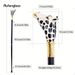 Ceramic White Black Giraffe Head Metal Fashion Walking Stick Decorative Party Walking Cane Crosier Performance Stage Cane 95cm_desvips.com