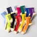 Mid Calf Soccer Socks Thickened Terry Cloth Sole Sweat Absorption Shock Absorption Anti Slip Grips Professional Competition Sports Socks_desvips.com