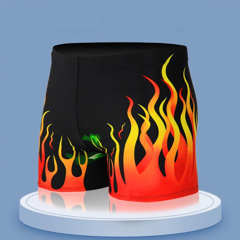 Fashion High Elastic Sports Men's Quick-Dry Breathable Swim Beach Swimming Trunks_desvips.com