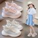 Sports 2025 New Spring Summer Breathable Mesh Children's Fashion White Shoes Big Girls' Sneakers_desvips.com