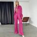 Women's Clothing suits for women long-sleeved lapel shirts leopard print trousers women's fashion casual two-piece suits_desvips.com
