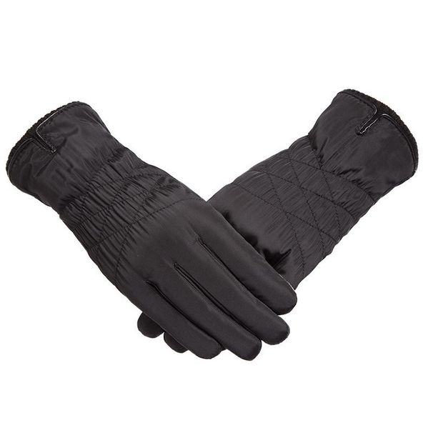 Cotton Winter Women's Electric Bike Riding Velvet Warm Outdoor Anti-Slip Touch Screen Gloves_desvips.com