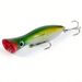 1Pcs Big Fishing Popper Lure 16cm 81g Floating 1/0# Hook Topwater Hard Bait Realistic 6 Colors Bass Pike Saltwater Fishing_desvips.com