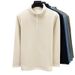 Autumn Winter Stand Collar Zipper Double-Sided Fleece Sweatshirt Korean Style Solid Color Casual Inner Layer Base Shirt_desvips.com