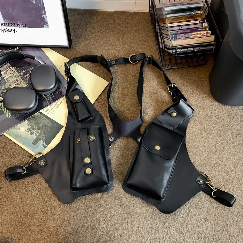 Hip Hop Retro Outdoor Trendy Brand Multifunctional Vest Bag_desvips.com